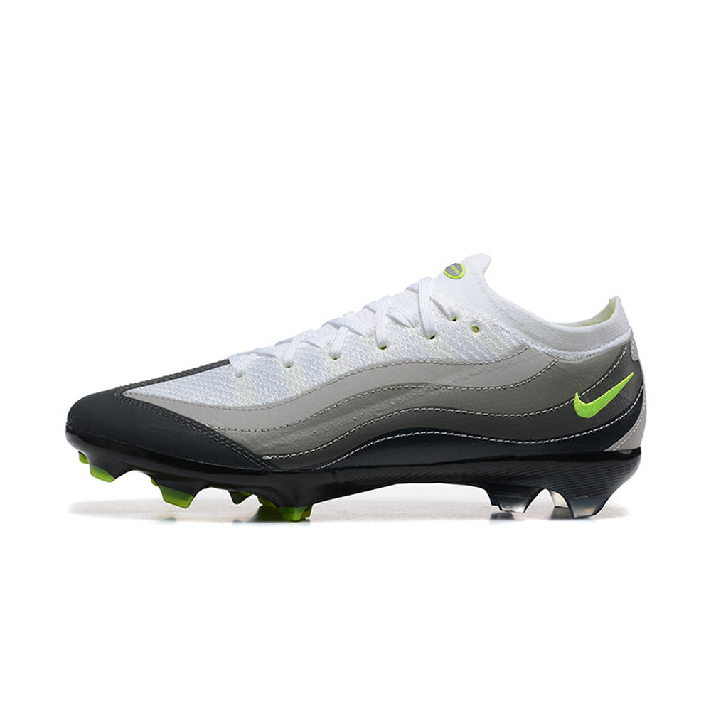 Chuteira Campo Nike Air Zoom Mercurial Vapor 16 Elite FG Branca, Cinza e Verde