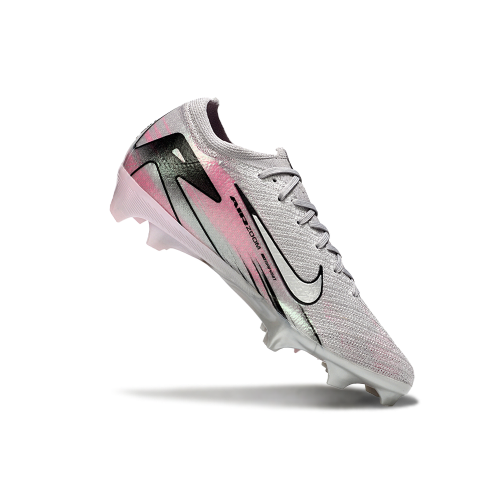 Chuteira Campo Nike Air Zoom Mercurial Vapor 16 Elite FG Cinza e Rosa