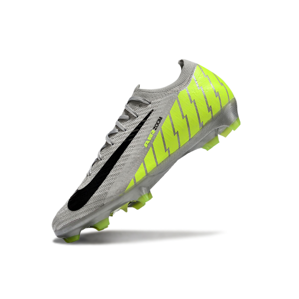 Chuteira Campo Nike Air Zoom Mercurial Vapor 16 Elite FG Cinza e Verde