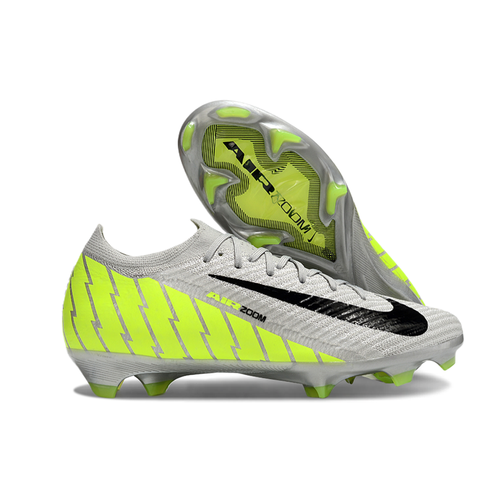 Chuteira Campo Nike Air Zoom Mercurial Vapor 16 Elite FG Cinza e Verde