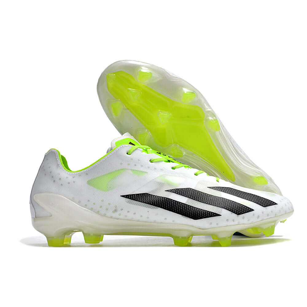Chuteira Campo Adidas CrazyFast+ FG Branca e Verde 