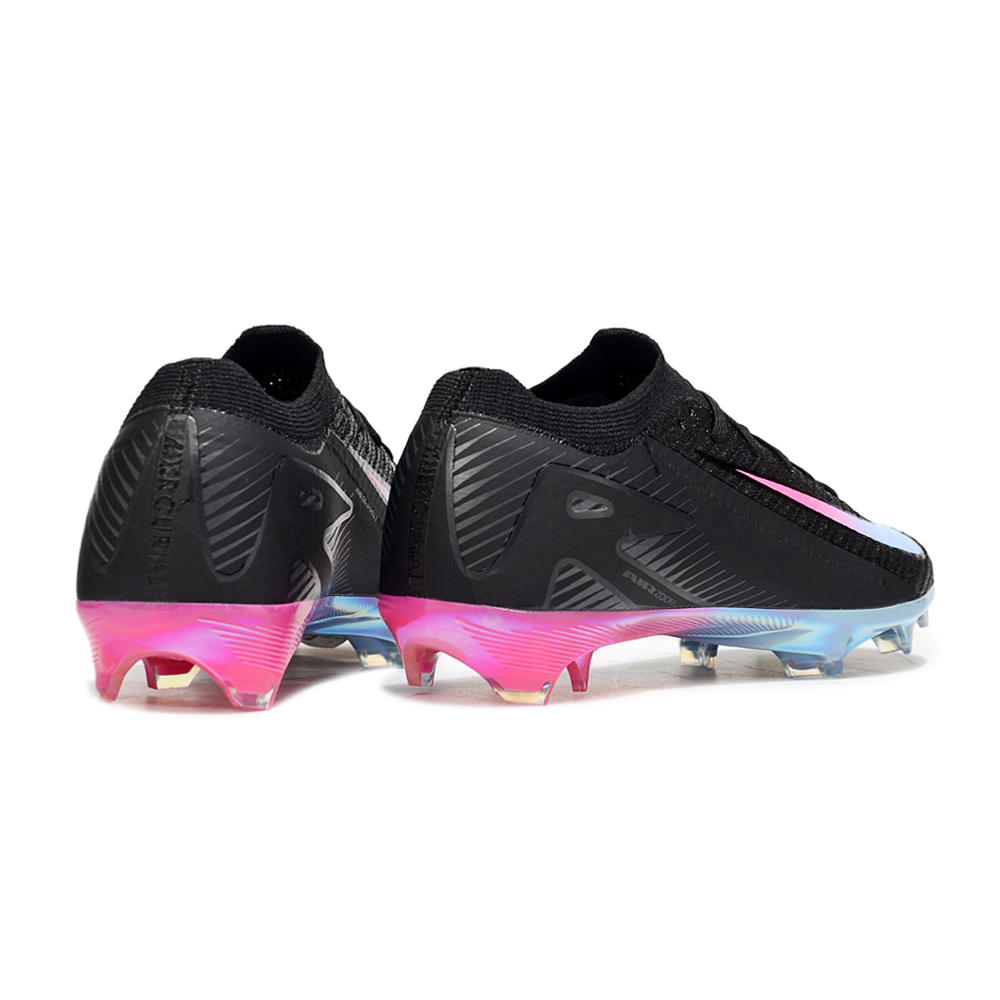 Chuteira Campo Nike Air Zoom Mercurial Vapor 16 Elite FG Preta, Rosa e Azul