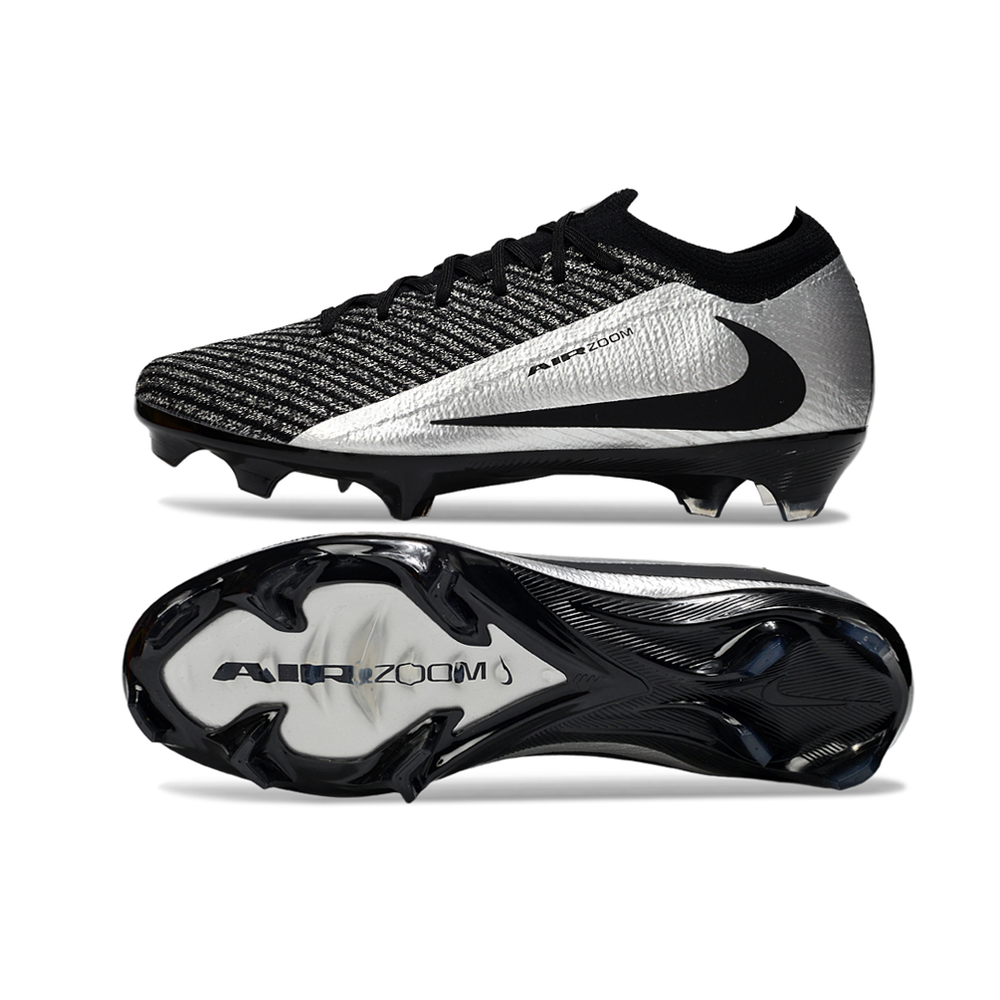Chuteira Campo Nike Air Zoom Mercurial Vapor 16 Elite FG Preto e Cinza
