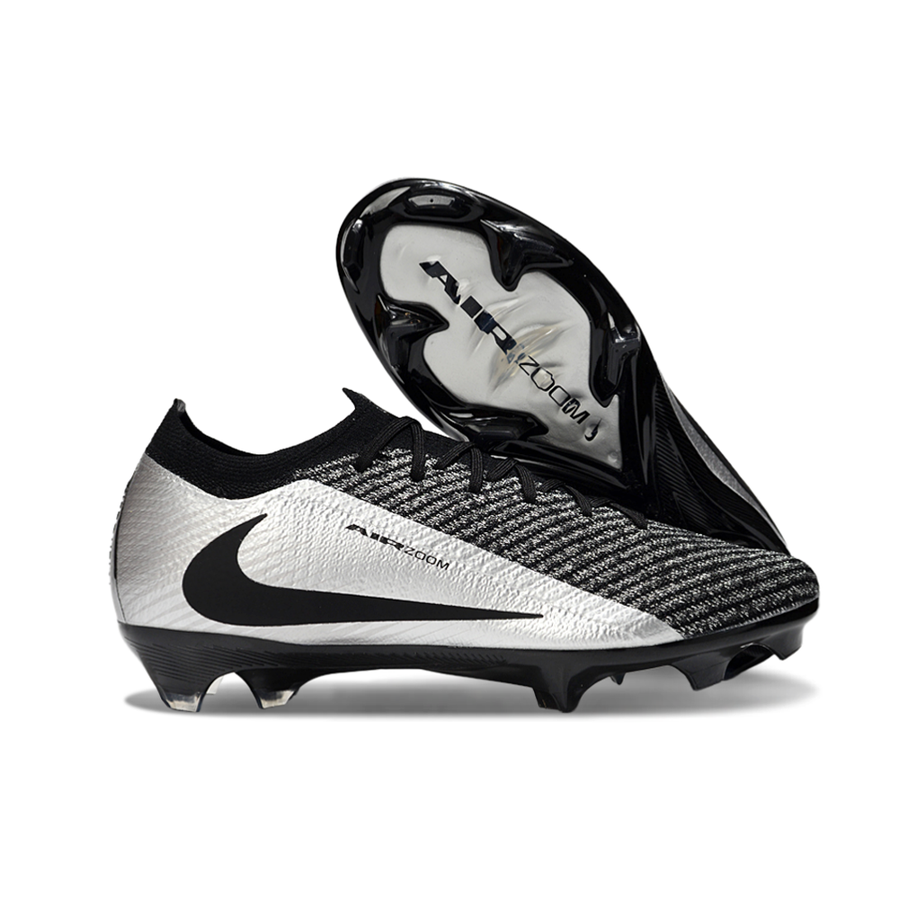 Chuteira Campo Nike Air Zoom Mercurial Vapor 16 Elite FG Preto e Cinza