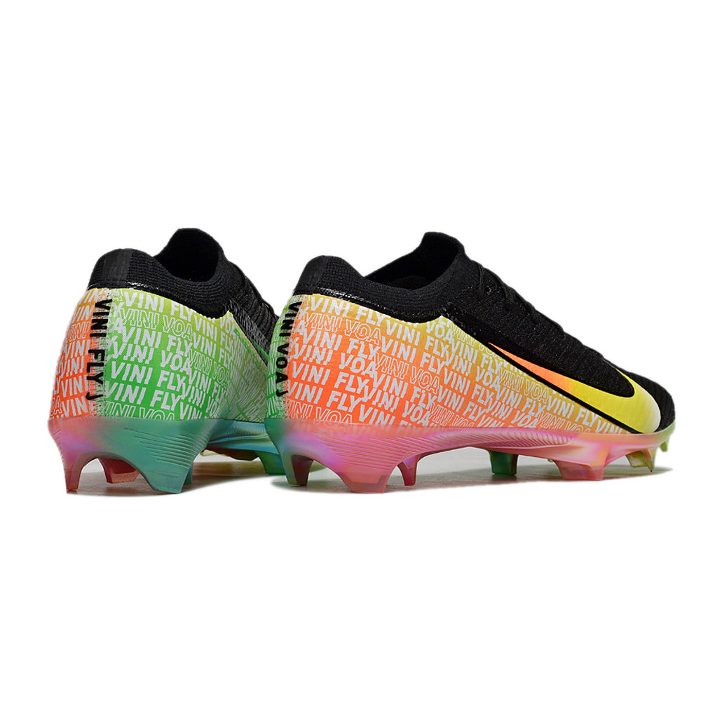Chuteira Campo Nike Air Zoom Mercurial Vapor 16 Elite FG Preto, Laranja e Amarelo 