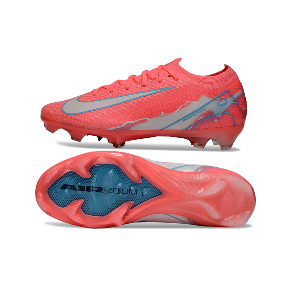 Chuteira Campo Nike Air Zoom Mercurial Vapor 16 Elite FG Rosa e Azul