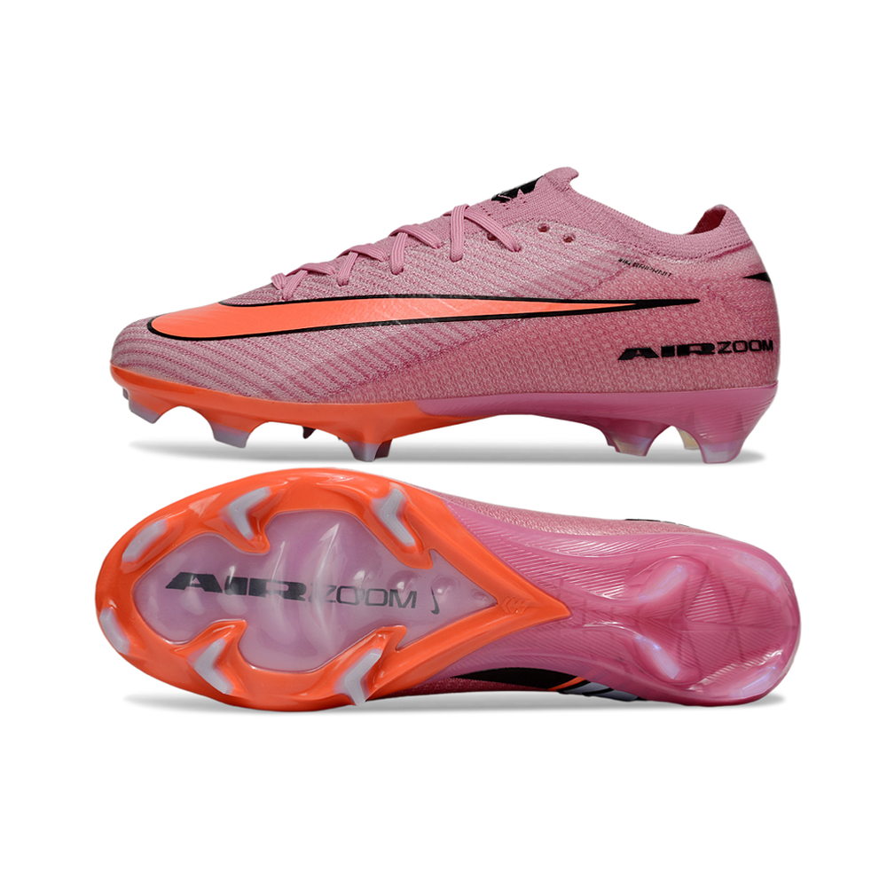 Chuteira Campo Nike Air Zoom Mercurial Vapor 16 Elite FG Rosê e Laranja