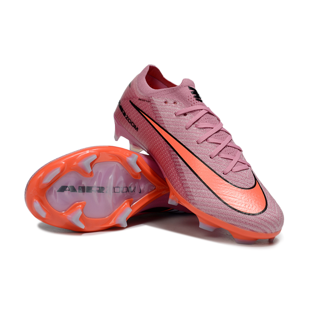 Chuteira Campo Nike Air Zoom Mercurial Vapor 16 Elite FG Rosê e Laranja