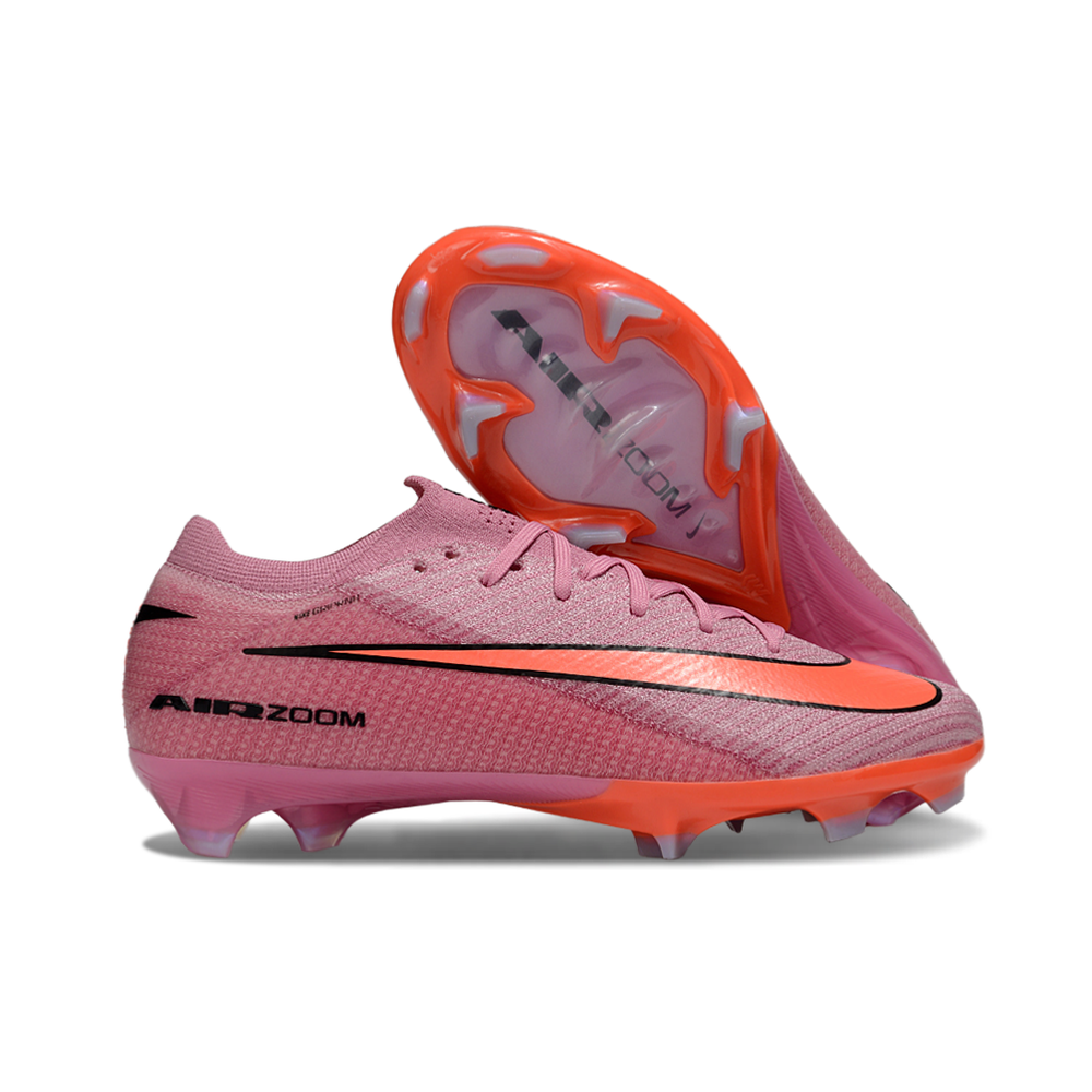 Chuteira Campo Nike Air Zoom Mercurial Vapor 16 Elite FG Rosê e Laranja