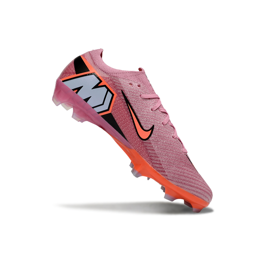 Chuteira Campo Nike Air Zoom Mercurial Vapor 16 Elite FG Rosê e Laranja
