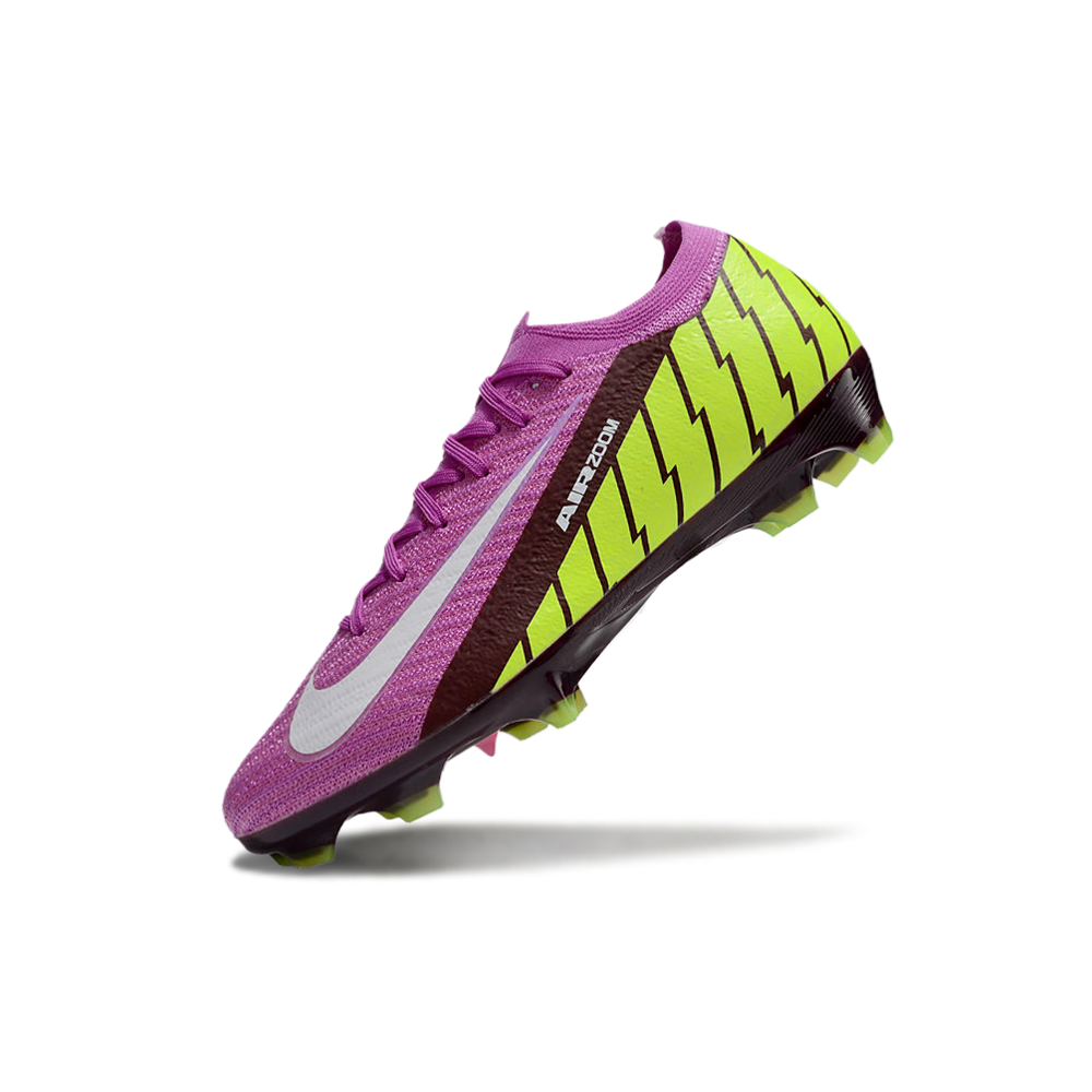 Chuteira Campo Nike Air Zoom Mercurial Vapor 16 Elite FG Roxa e Verde