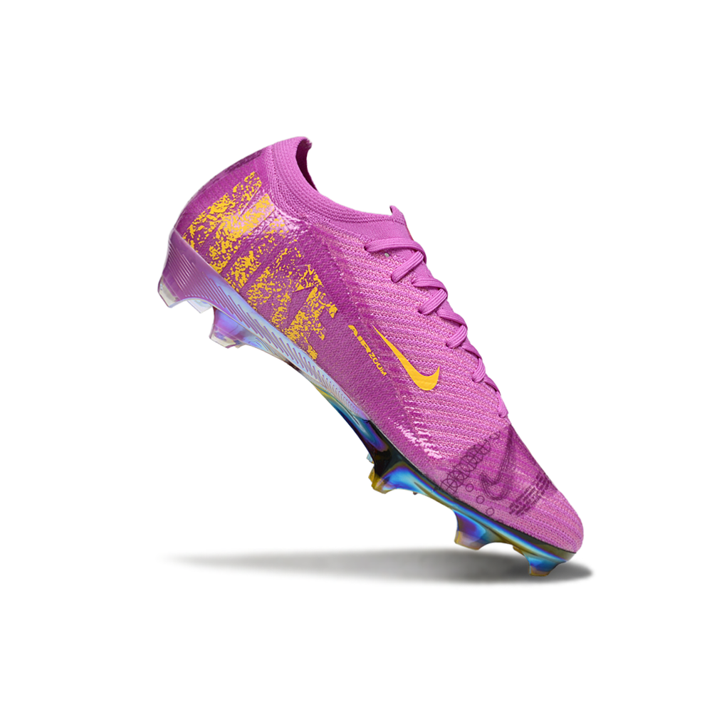 Chuteira Campo Nike Air Zoom Mercurial Vapor 16 Elite FG Roxo e Amarelo