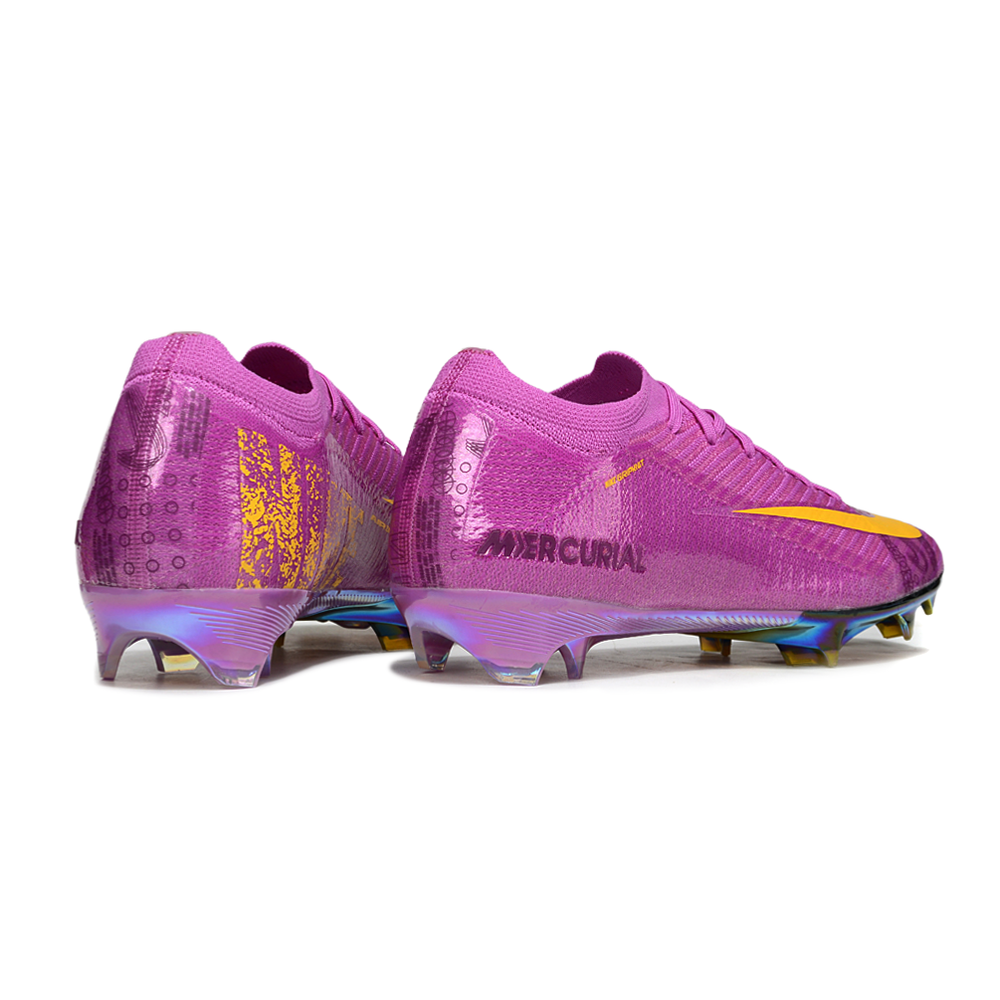 Chuteira Campo Nike Air Zoom Mercurial Vapor 16 Elite FG Roxo e Amarelo