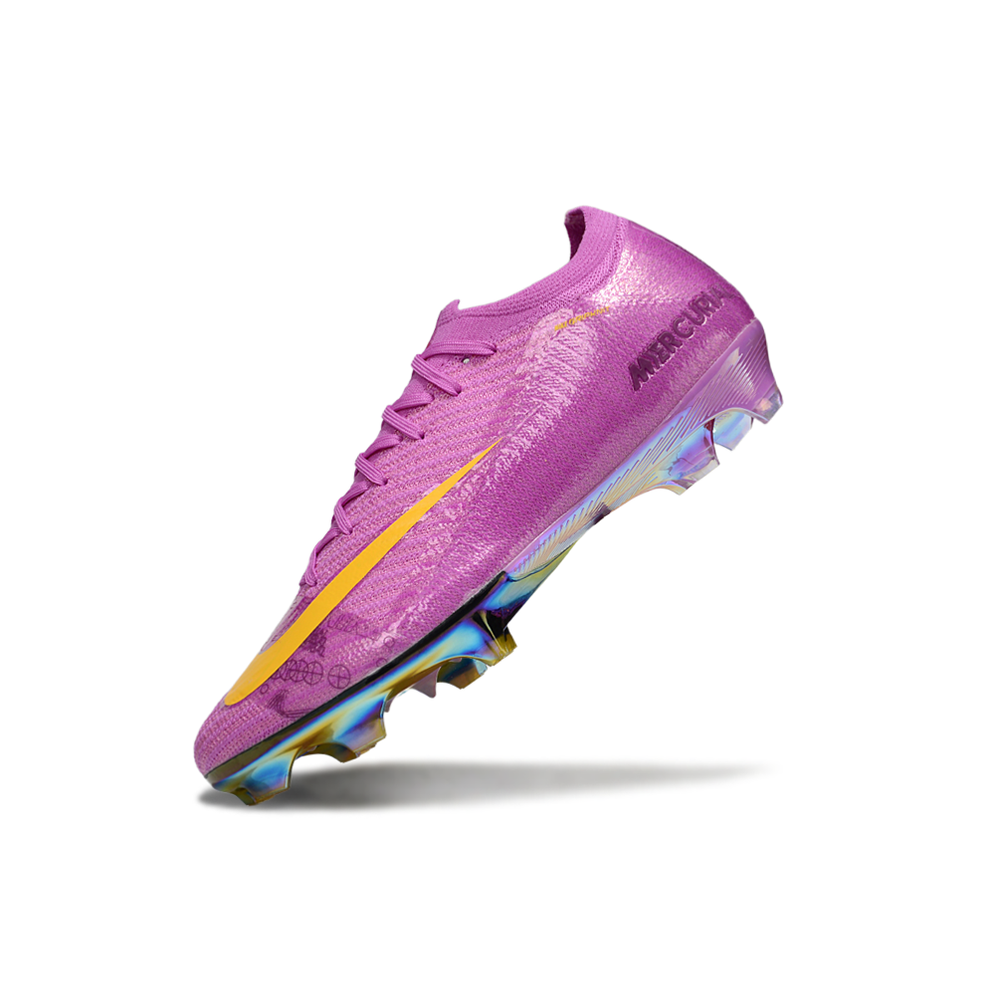 Chuteira Campo Nike Air Zoom Mercurial Vapor 16 Elite FG Roxo e Amarelo