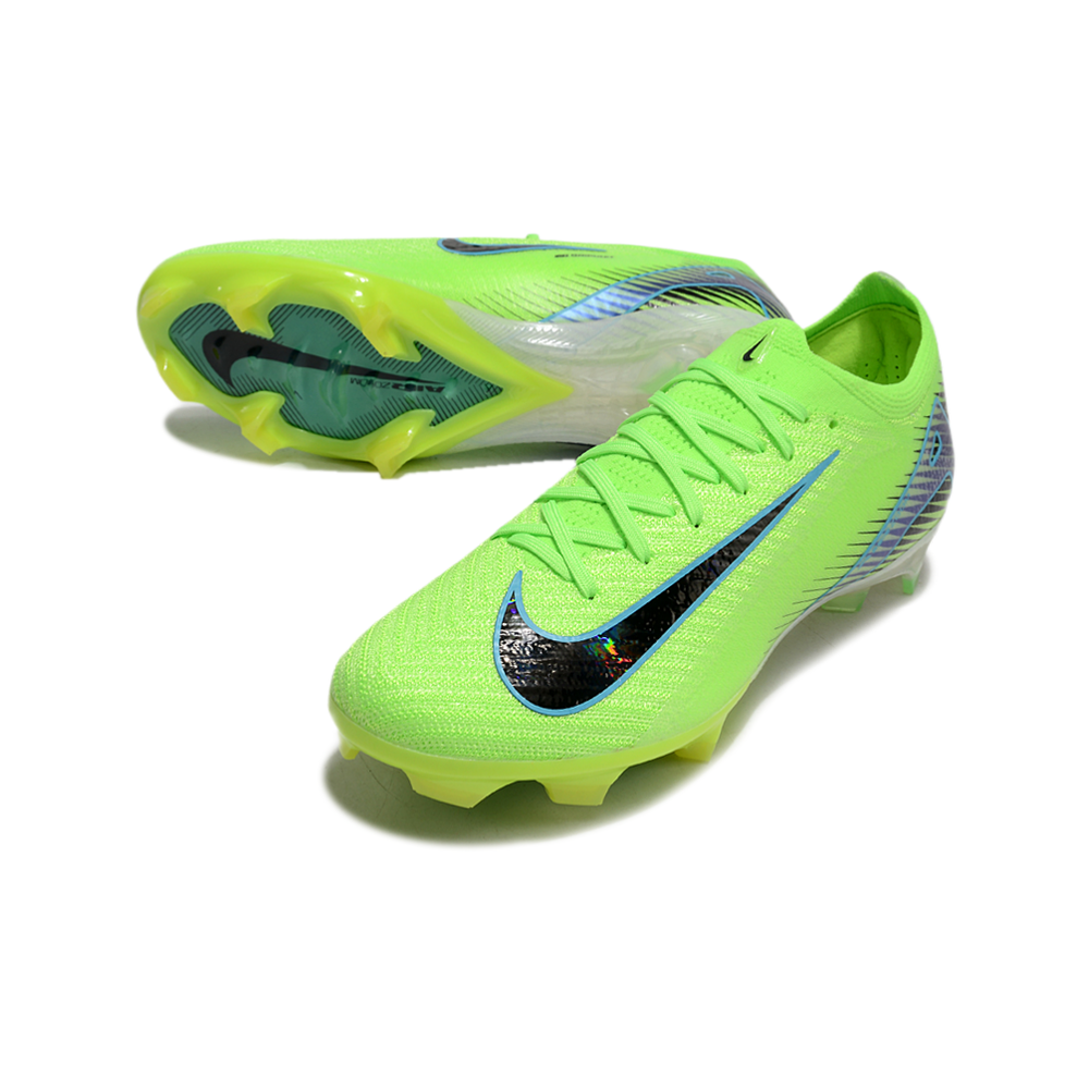 Chuteira Campo Nike Air Zoom Mercurial Vapor 16 Elite FG Verde e Azul
