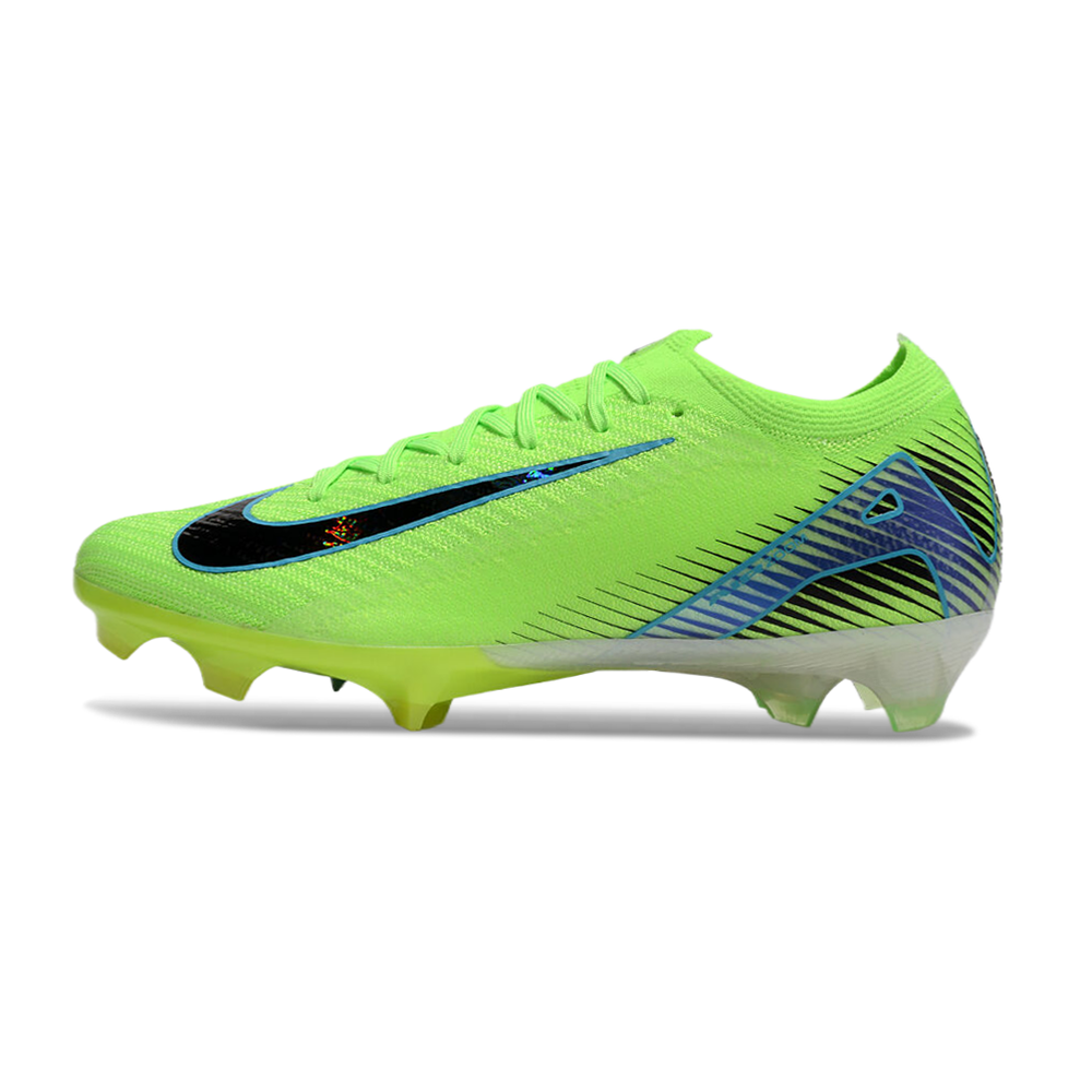 Chuteira Campo Nike Air Zoom Mercurial Vapor 16 Elite FG Verde e Azul