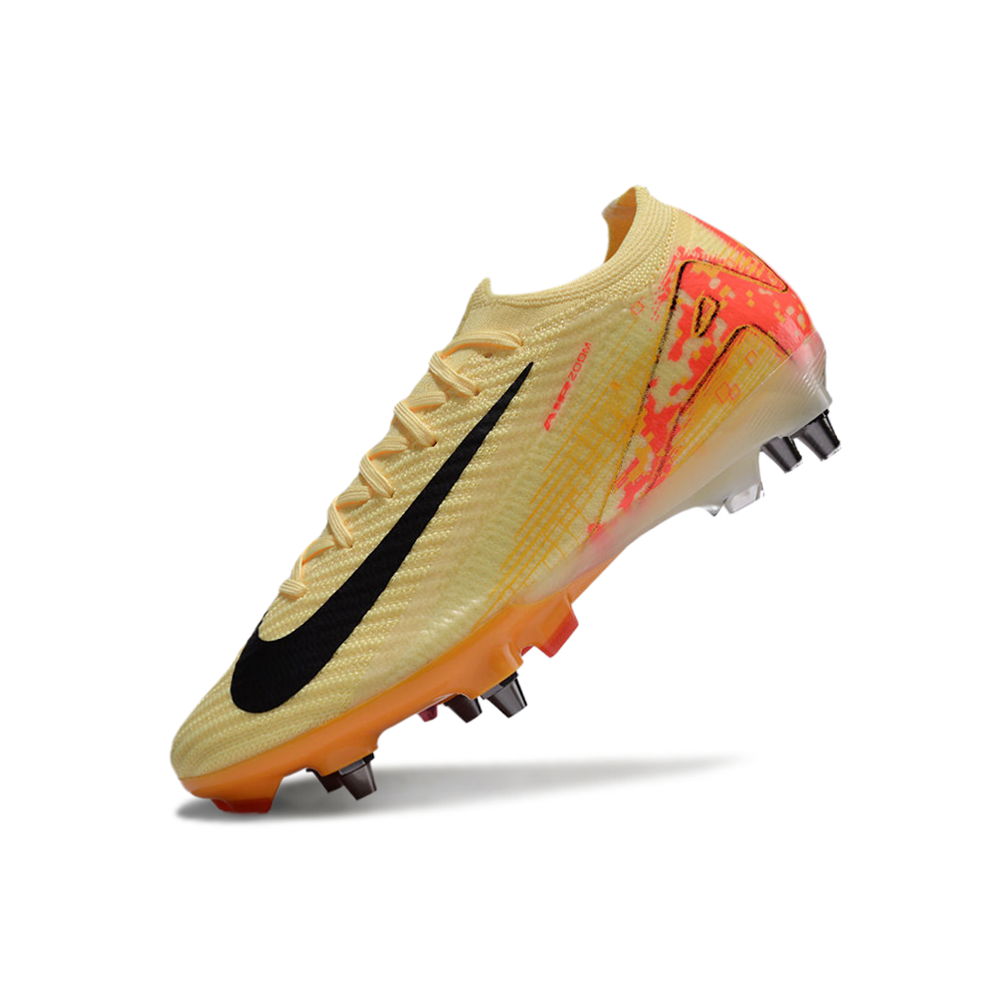 Chuteira Campo Nike Air Zoom Mercurial Vapor 16 Elite Trava Mista Amarelo e Laranja 