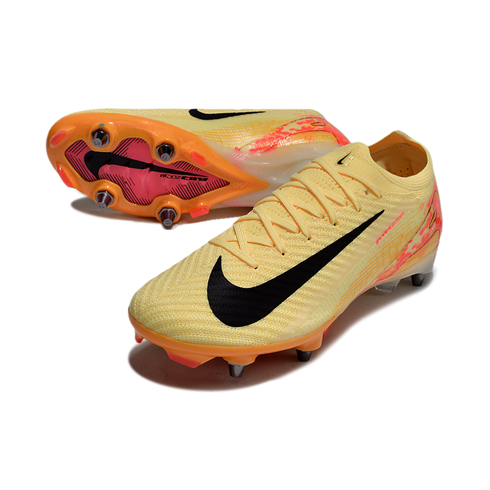 Chuteira Campo Nike Air Zoom Mercurial Vapor 16 Elite Trava Mista Amarelo e Laranja 
