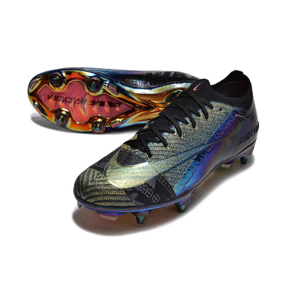 Chuteira Campo Nike Air Zoom Mercurial Vapor 16 Elite Trava Mista Preta 