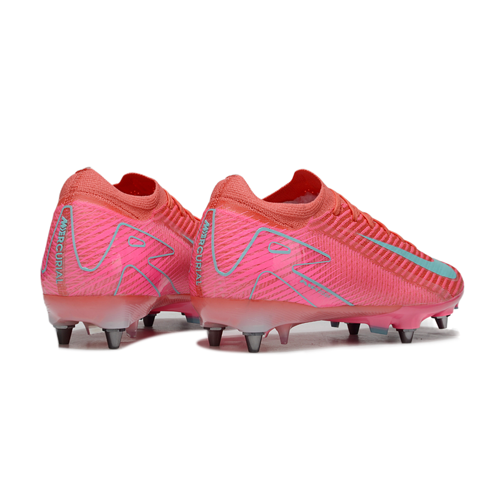 Chuteira Campo Nike Air Zoom Mercurial Vapor 16 Elite Trava Mista Rosa e Azul 