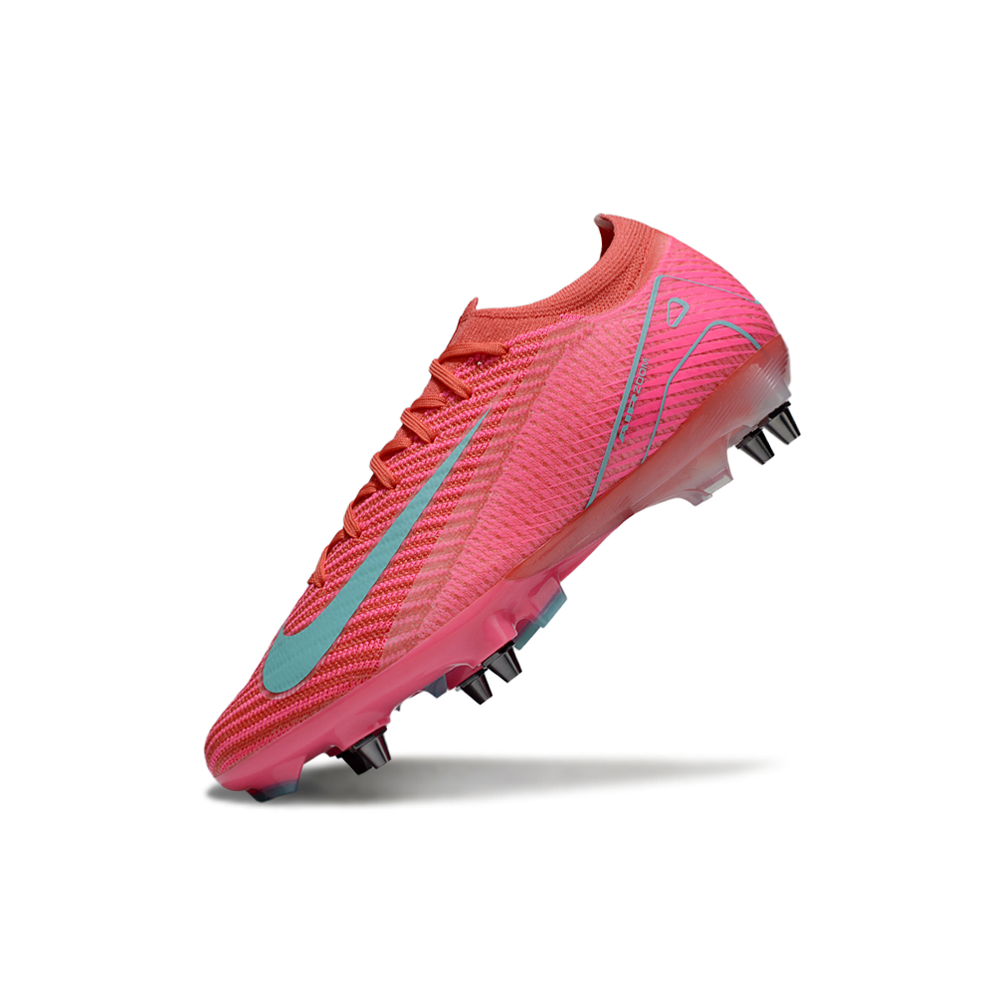 Chuteira Campo Nike Air Zoom Mercurial Vapor 16 Elite Trava Mista Rosa e Azul 