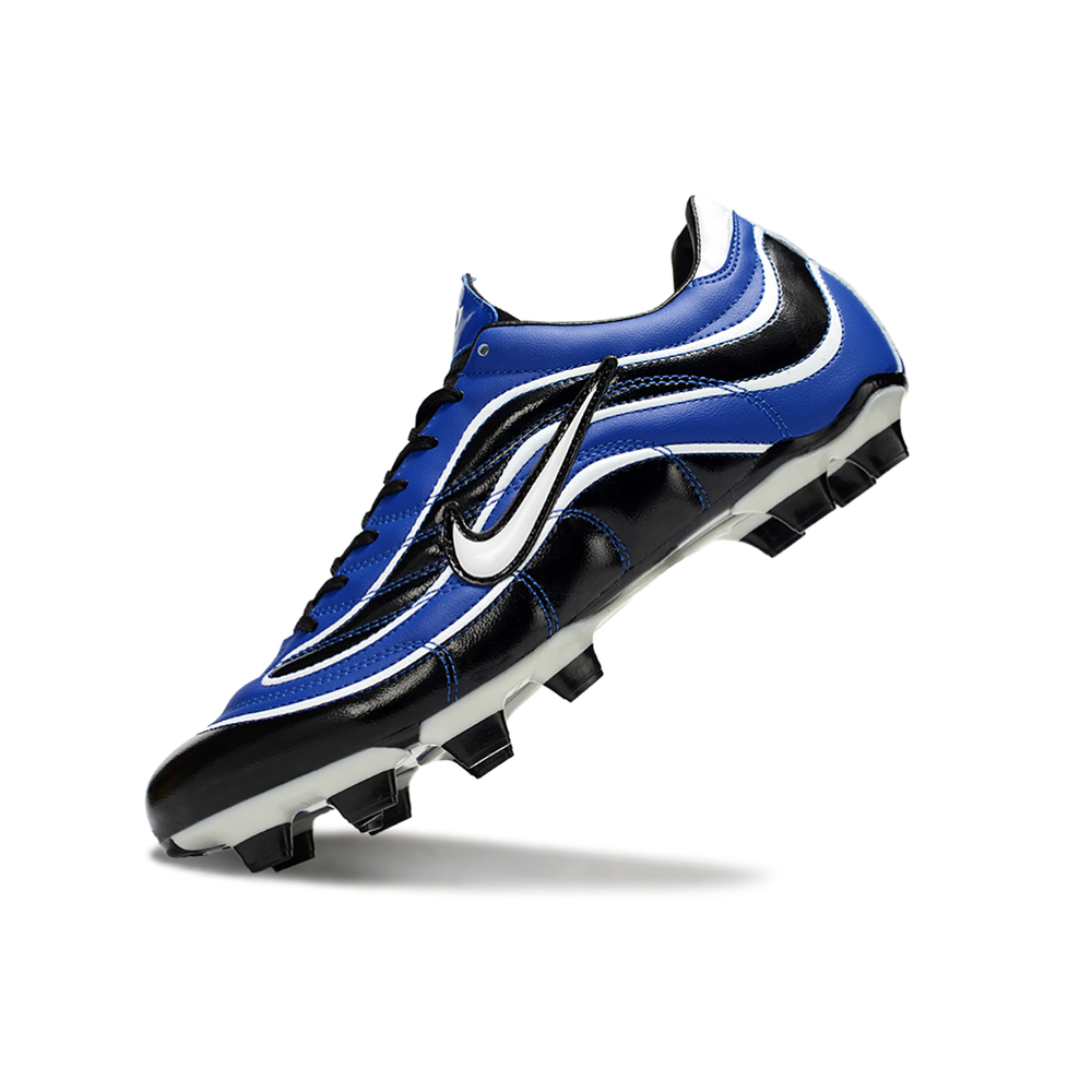 Chuteira Campo Nike Mercurial Vapor 1998 FG Preto, Azul e Branco