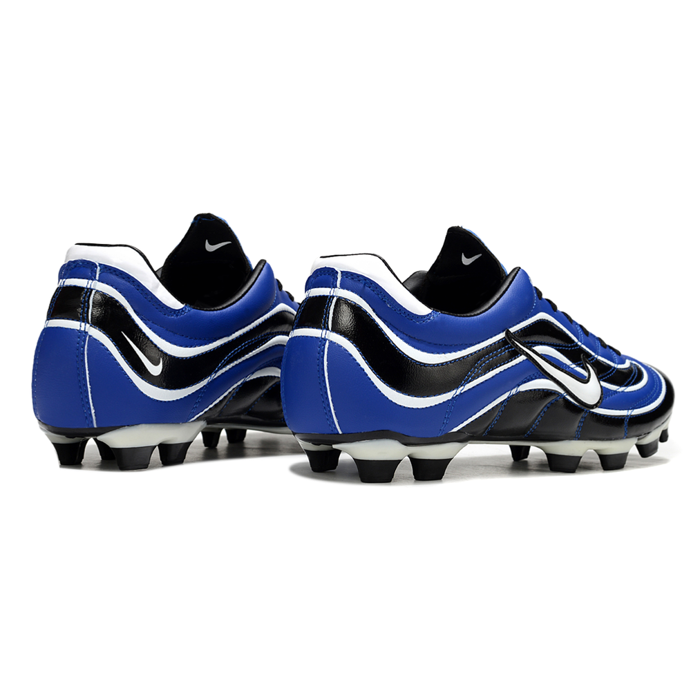 Chuteira Campo Nike Mercurial Vapor 1998 FG Preto, Azul e Branco