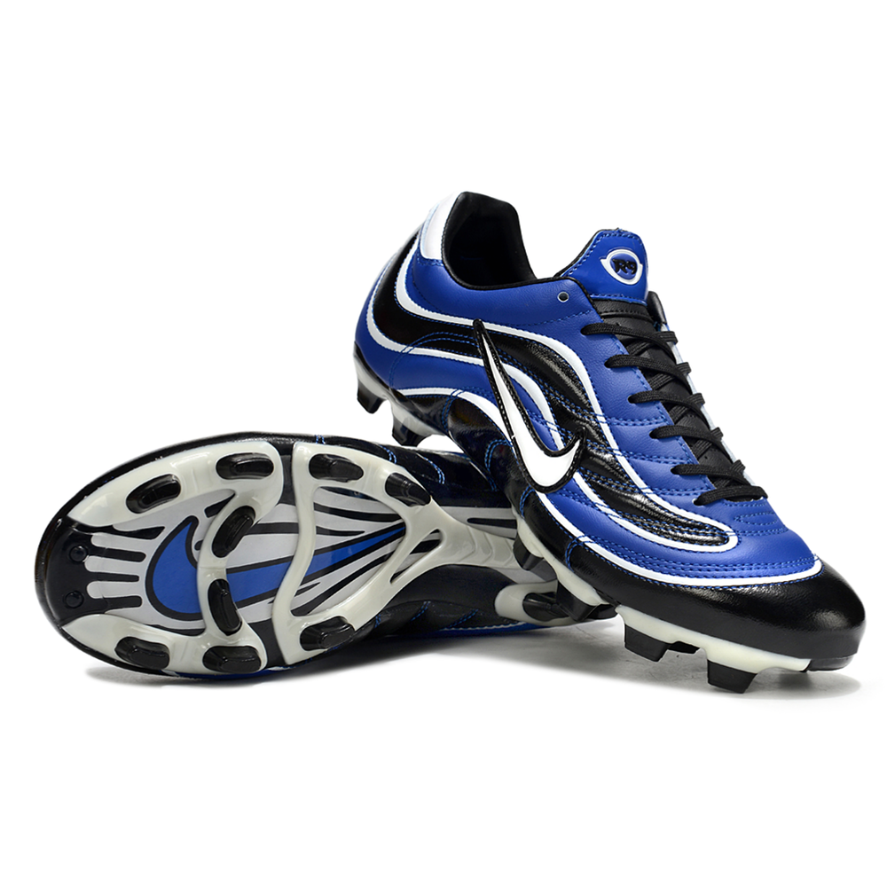 Chuteira Campo Nike Mercurial Vapor 1998 FG Preto, Azul e Branco