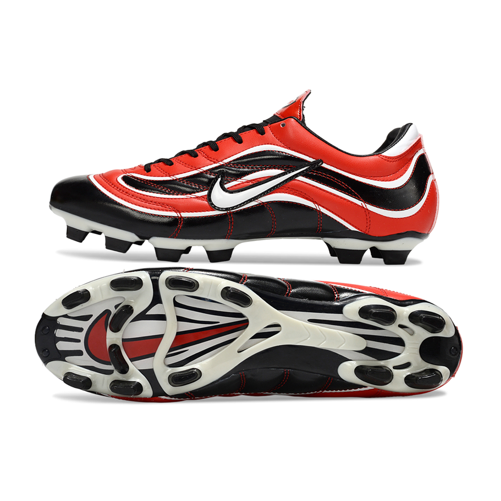 Chuteira Campo Nike Mercurial Vapor 1998 FG Preto, Vermelho e Branco