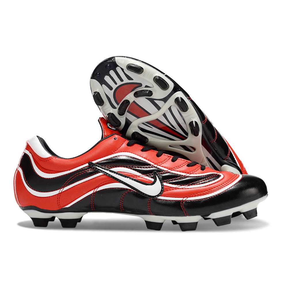 Chuteira Campo Nike Mercurial Vapor 1998 FG Preto, Vermelho e Branco