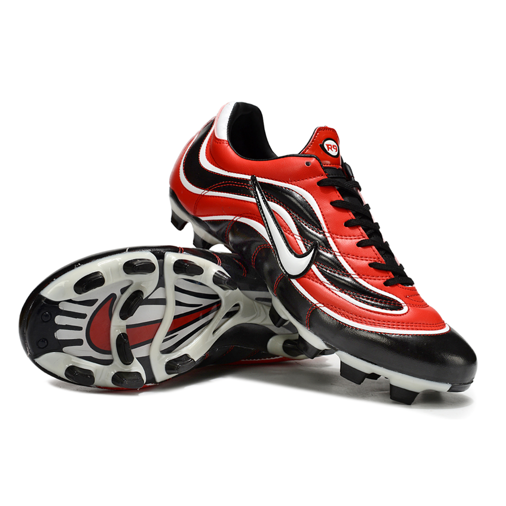 Chuteira Campo Nike Mercurial Vapor 1998 FG Preto, Vermelho e Branco