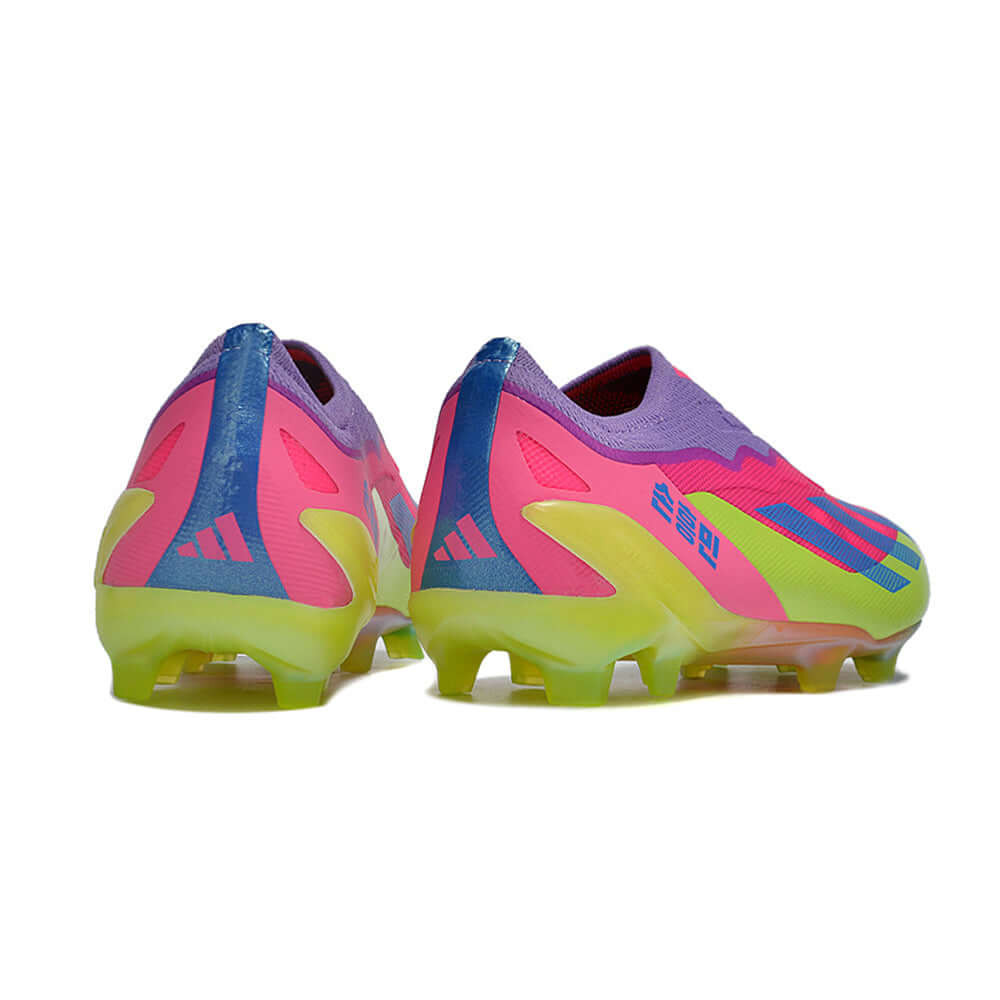Chuteira Campo Adidas CrazyFast.1 LL FG Rosa e Verde 