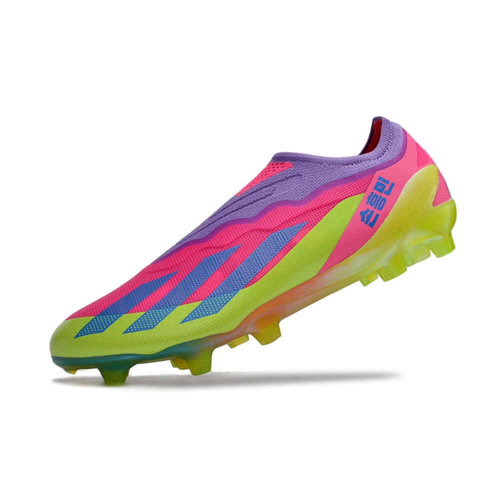 Chuteira Campo Adidas CrazyFast.1 LL FG Rosa e Verde 