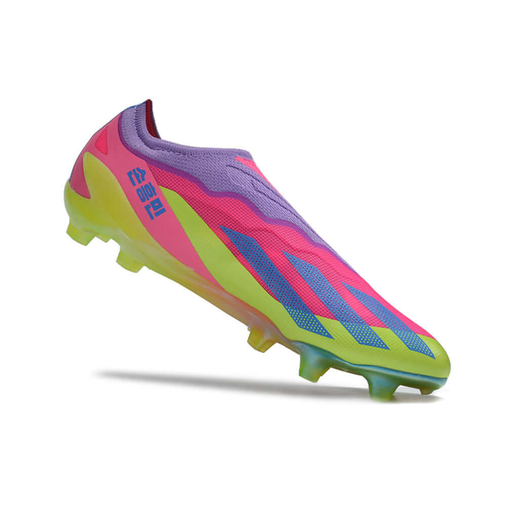 Chuteira Campo Adidas CrazyFast.1 LL FG Rosa e Verde 