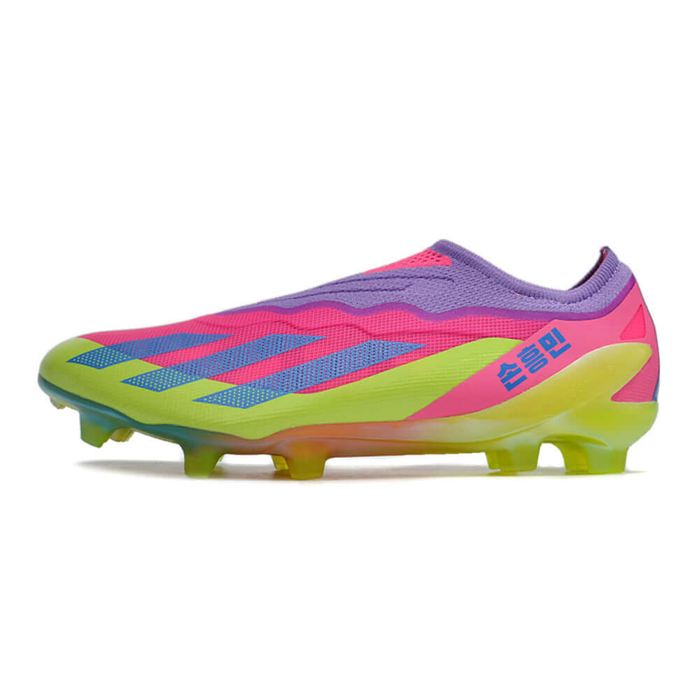Chuteira Campo Adidas CrazyFast.1 LL FG Rosa e Verde 