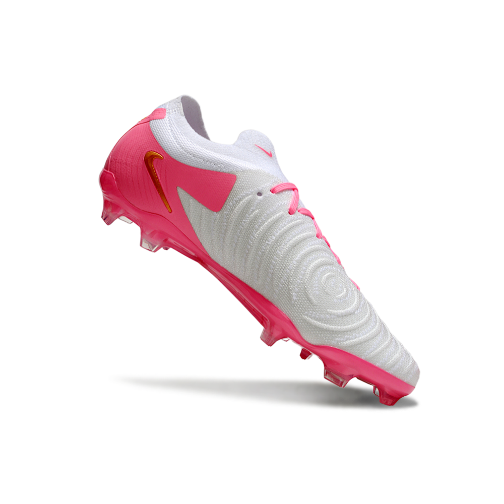 Chuteira Campo Nike Phantom GX 2 Elite FG Branca e Rosa