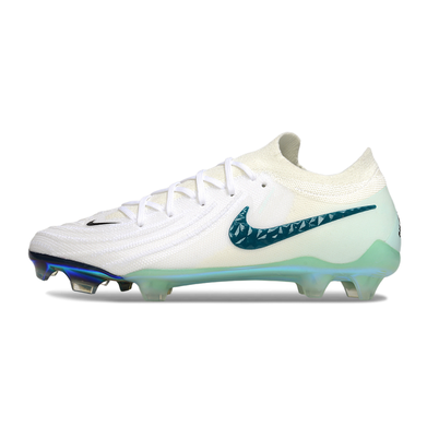 Chuteira Campo Nike Phantom GX 2 Elite FG Branca e Verde 