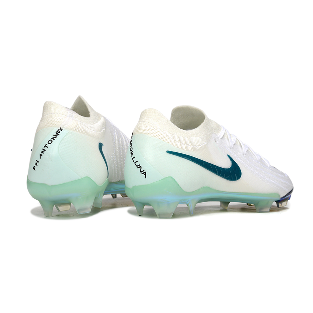 Chuteira Campo Nike Phantom GX 2 Elite FG Branca e Verde 