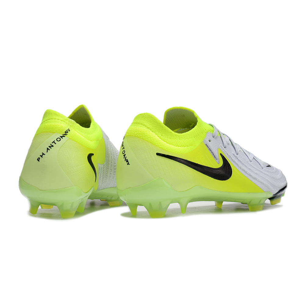 Chuteira Campo Nike Phantom GX 2 Elite FG Cinza e Verde 