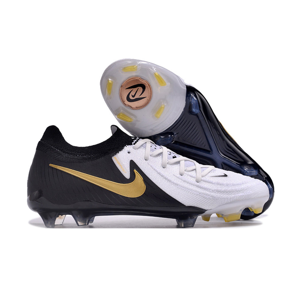 Chuteira Campo Nike Phantom GX 2 Elite FG Preta e Branca 