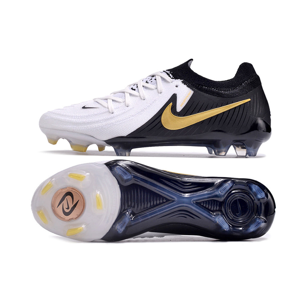Chuteira Campo Nike Phantom GX 2 Elite FG Preta e Branca 