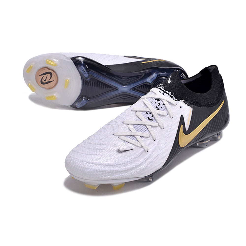 Chuteira Campo Nike Phantom GX 2 Elite FG Preta e Branca 