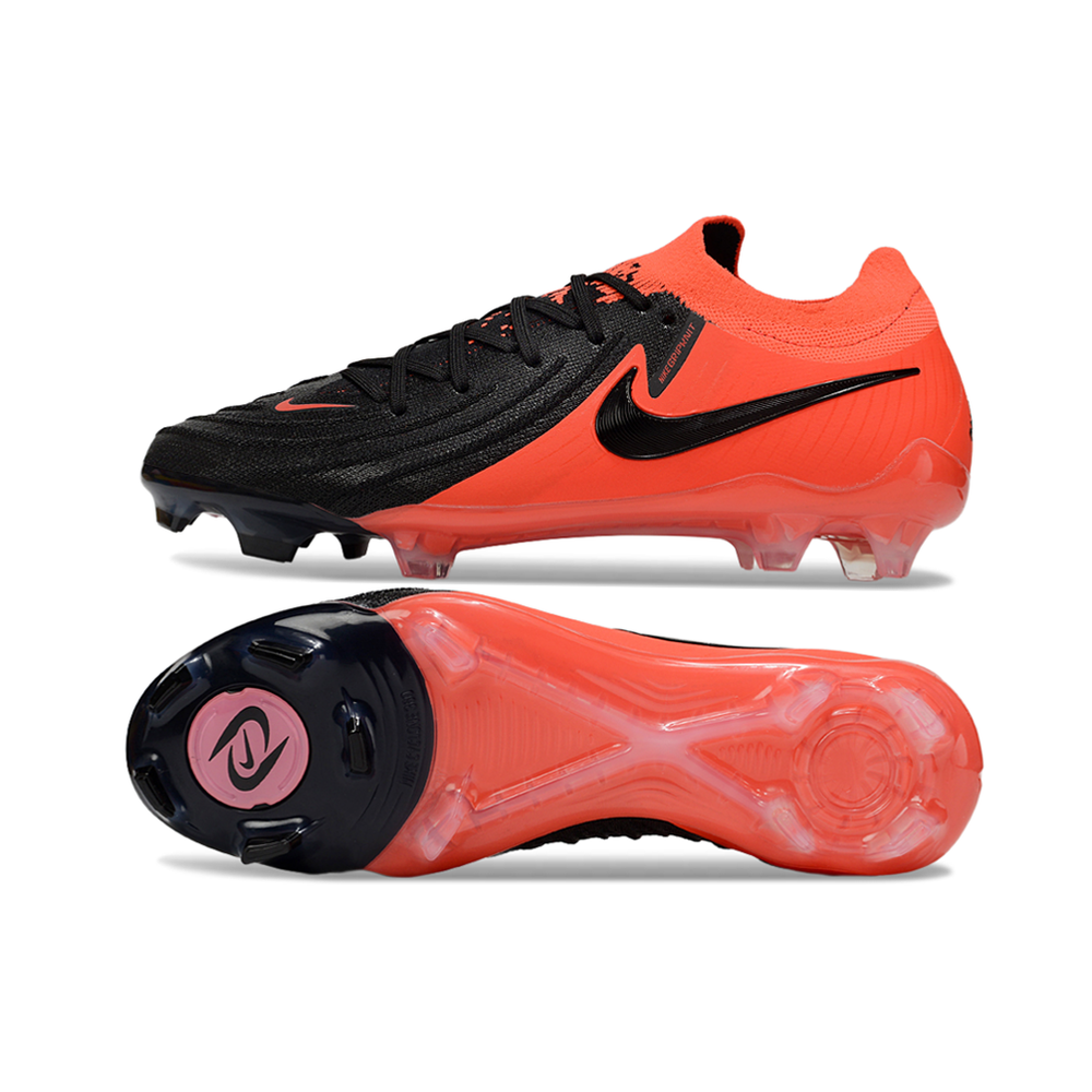Chuteira Campo Nike Phantom GX 2 Elite FG Preta e Vermelha