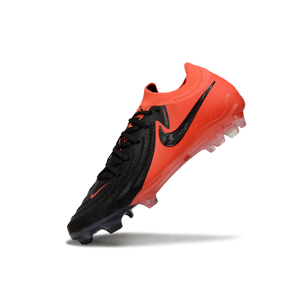 Chuteira Campo Nike Phantom GX 2 Elite FG Preta e Vermelha
