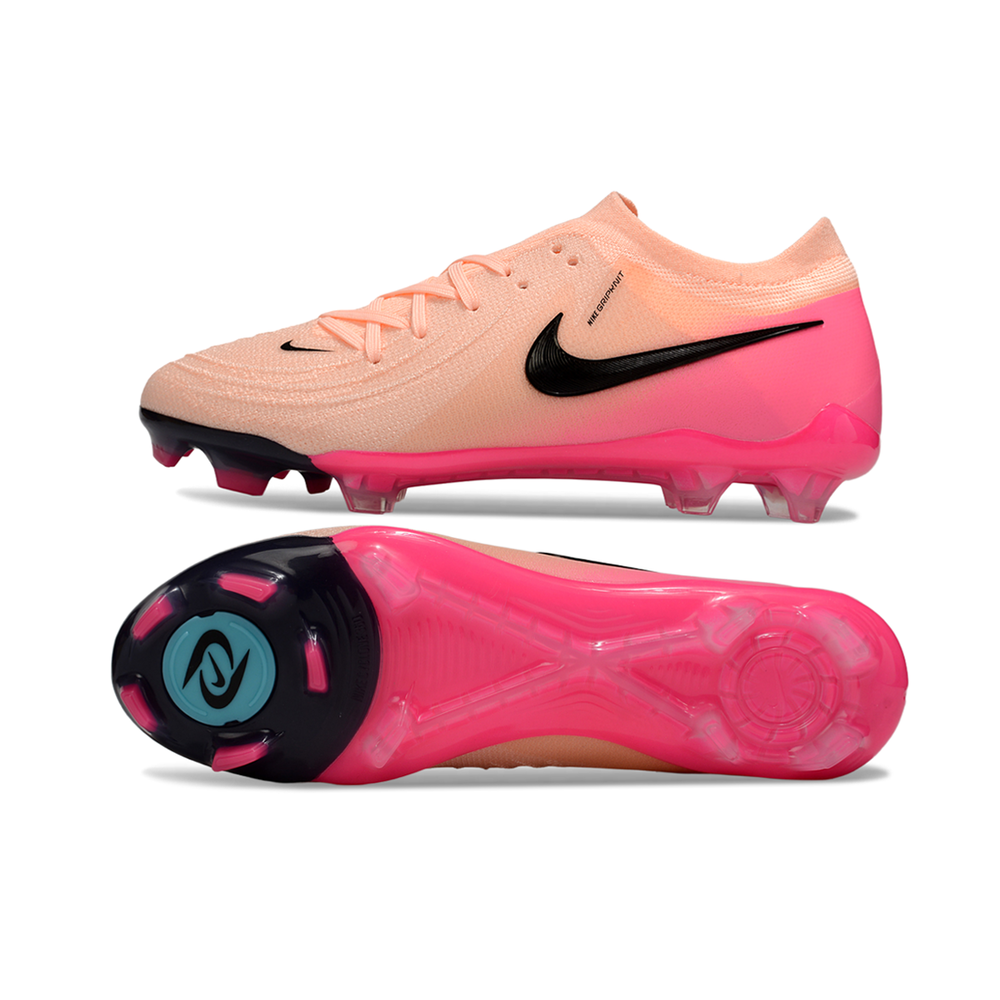 Chuteira Campo Nike Phantom GX 2 Elite FG Rosa e Preto 
