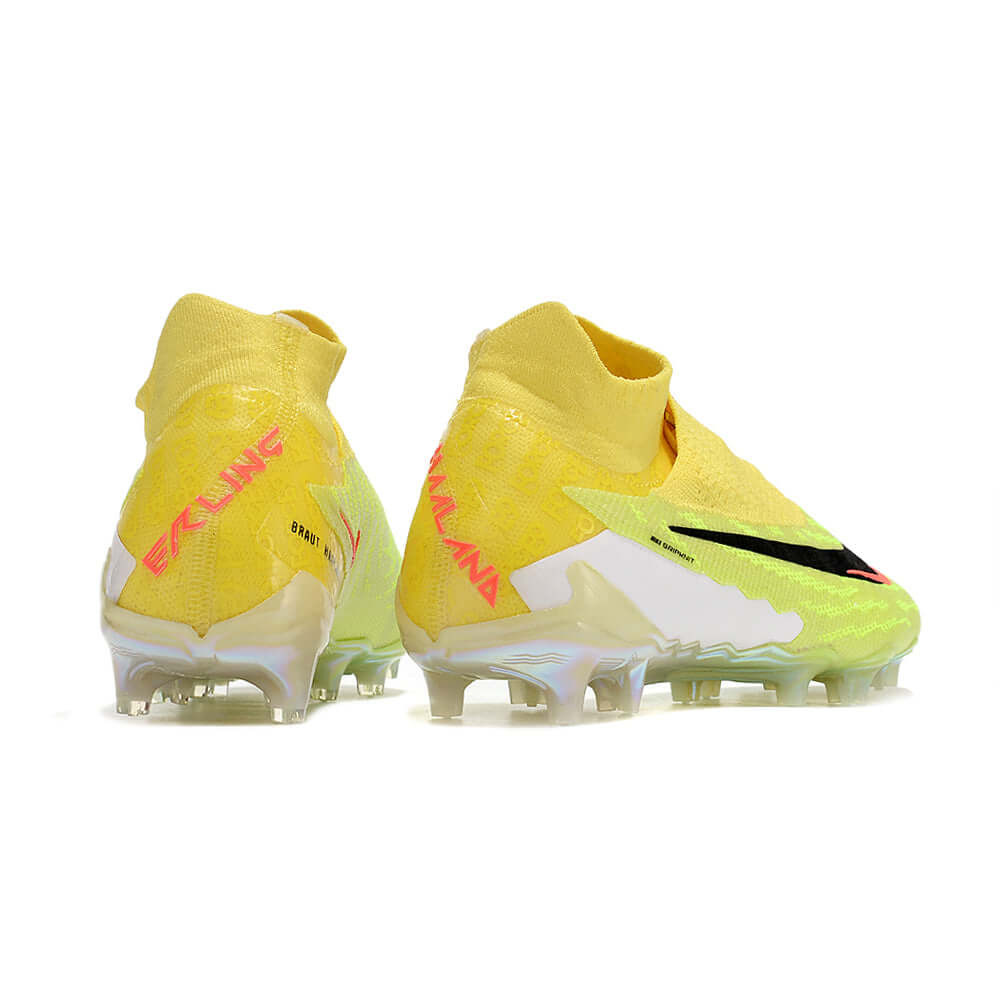 Chuteira Campo Nike Phantom GX DF Elite FG Amarela e Verde 