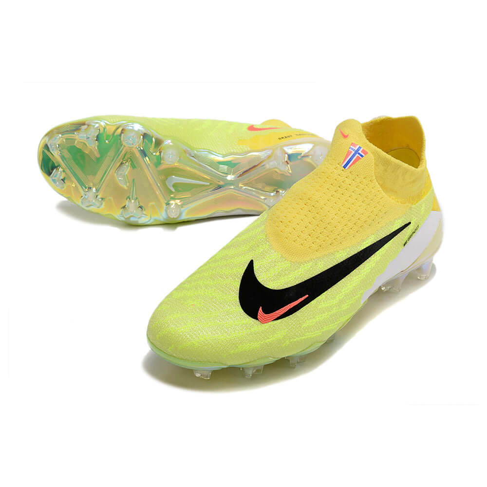 Chuteira Campo Nike Phantom GX DF Elite FG Amarela e Verde 