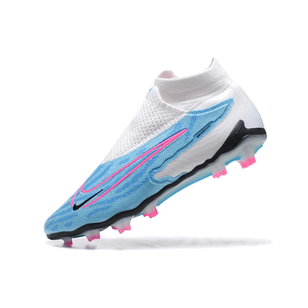 Chuteira Campo Nike Phantom GX DF Elite FG Azul e Branca 