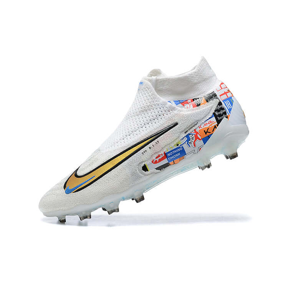 Chuteira Campo Nike Phantom GX DF Elite FG Branca 