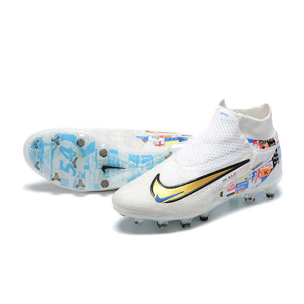 Chuteira Campo Nike Phantom GX DF Elite FG Branca 
